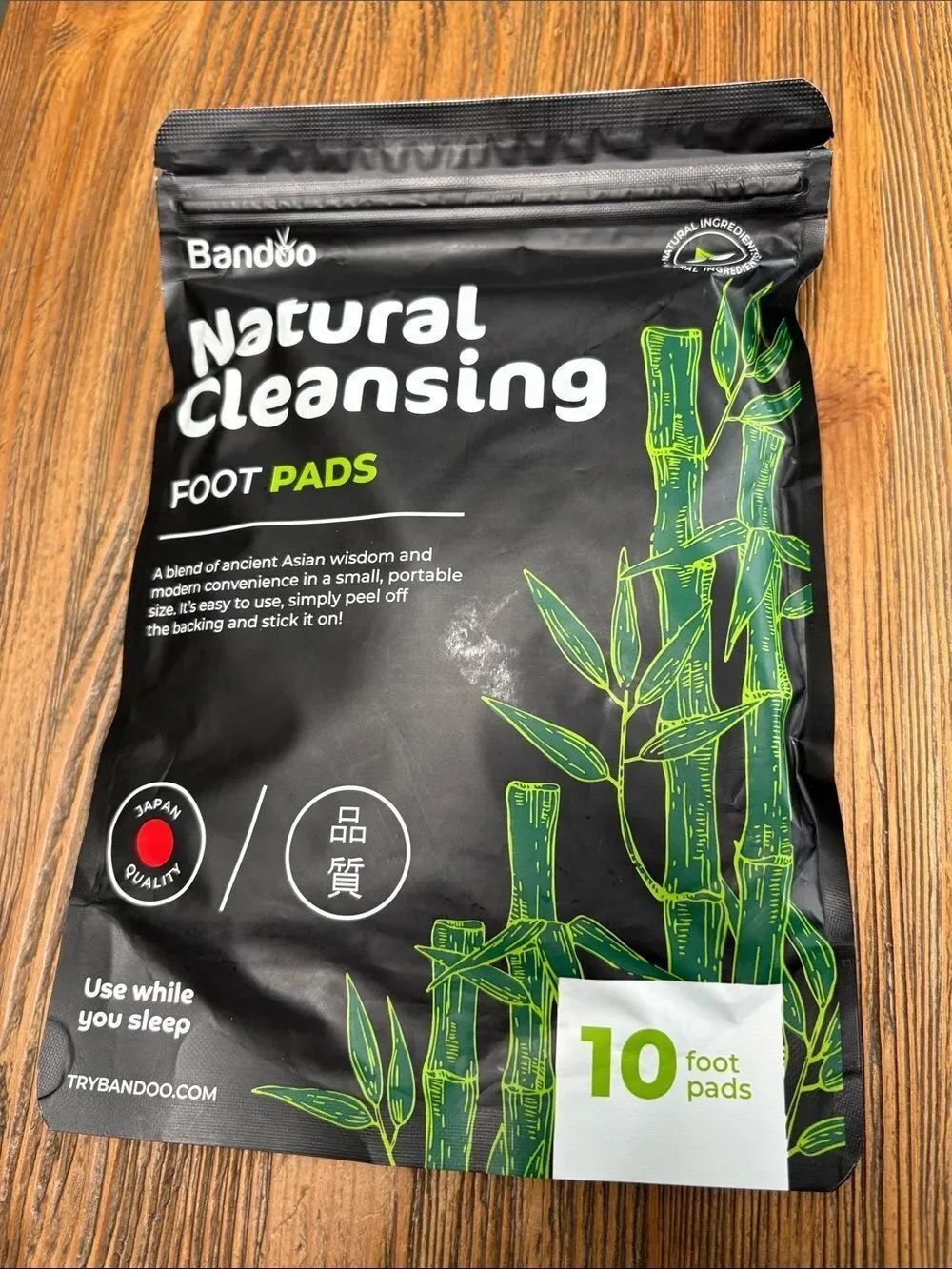 Natural Cleansing Foot Pads - Black/Green